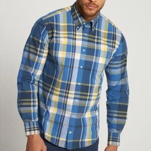 AMERICAN EAGLE ☆ Seriously Soft Linen/Cotton Long Sleeve Plaid Shirt